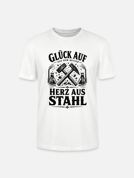 Ruhrpott Glück Auf - Stanley/Stella Unisex Bio-T-Shirt CRAFTER - Weiß