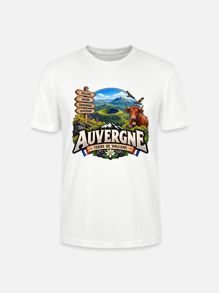 Auvergne – Land der Vulkane - Stanley/Stella Unisex Bio-T-Shirt CRAFTER - Weiß
