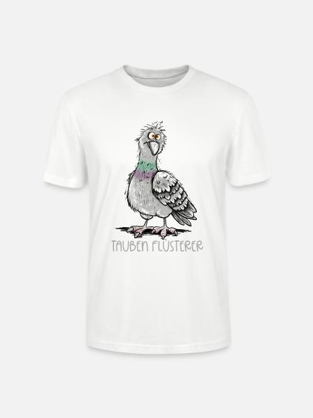 Taubenflüsterer Lustige Taube Stadttaube Brieftaub - Stanley/Stella Unisex Bio-T-Shirt CRAFTER - Weiß