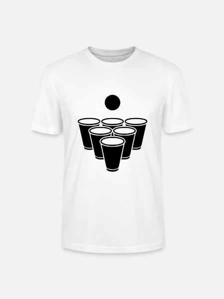 Beer Pong - Stanley/Stella Unisex Bio-T-Shirt CRAFTER - Weiß