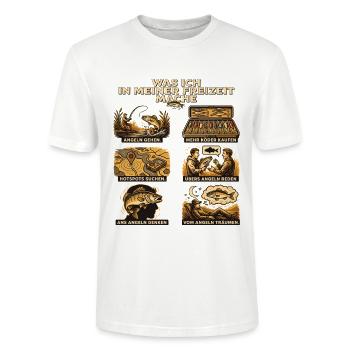 Was ich in meiner Freizeit mache: Angeln - Stanley/Stella Unisex Bio-T-Shirt CRAFTER - Weiß - Vorne - Alina (178cm) & Michal (187cm)