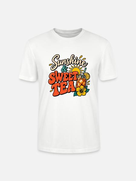 Sonnenschein- und Süßtee-Sommer-Design - Stanley/Stella Unisex Bio-T-Shirt CRAFTER - Weiß