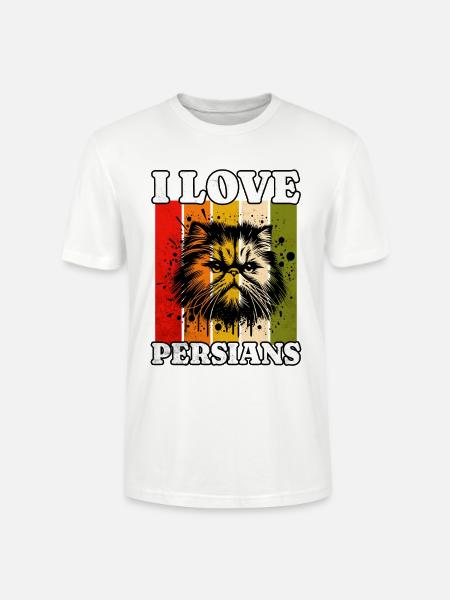 I Love Persian Cat - Stanley/Stella Unisex Bio-T-Shirt CRAFTER - Weiß
