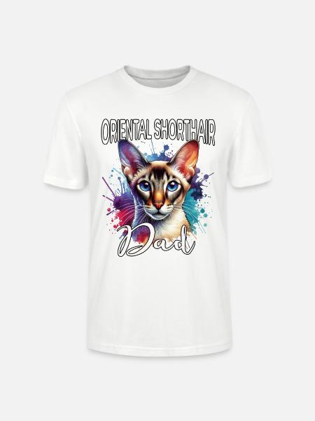 Orientalisch Kurzhaar Papa - Stanley/Stella Unisex Bio-T-Shirt CRAFTER - Weiß