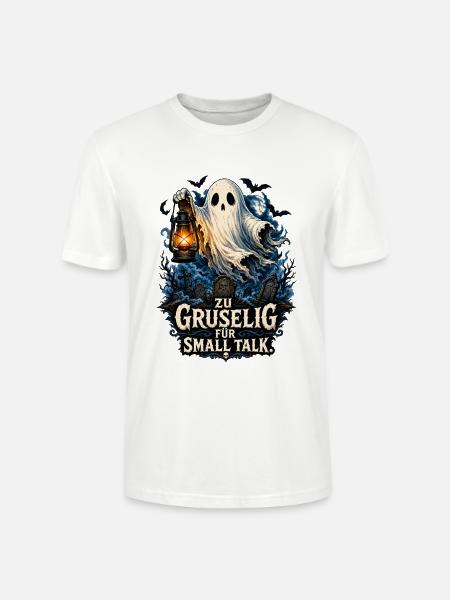 Geist mit Laterne – Gruselige Nacht - Stanley/Stella Unisex Bio-T-Shirt CRAFTER - Weiß