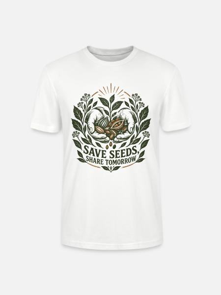 Samen speichern Teilen Sie morgen - Stanley/Stella Unisex Bio-T-Shirt CRAFTER - Weiß