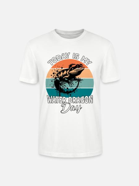 Chinesische Wasseragame - Stanley/Stella Unisex Bio-T-Shirt CRAFTER - Weiß