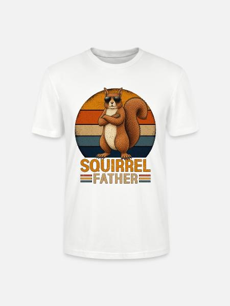 Squirrel Father - Stanley/Stella Unisex Bio-T-Shirt CRAFTER - Weiß