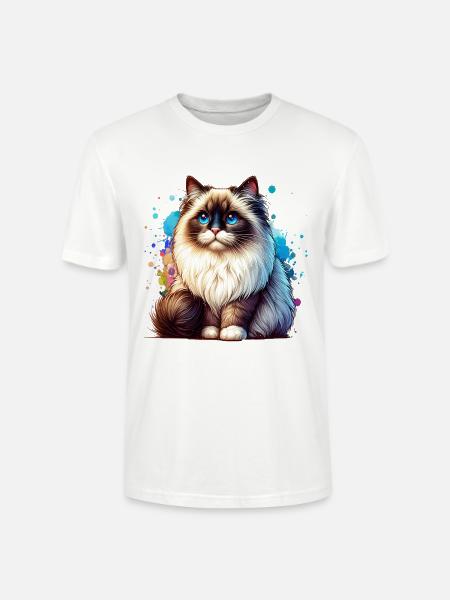 Ragdoll Katze Geschenk - Stanley/Stella Unisex Bio-T-Shirt CRAFTER - Weiß