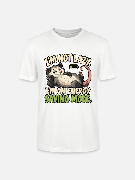 Ich bin nicht faul Energiesparmodus - Stanley/Stella Unisex Bio-T-Shirt CRAFTER - Weiß