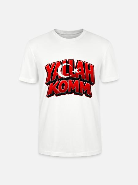 Yallah Komm – Lustiger Statement Spruch - Stanley/Stella Unisex Bio-T-Shirt CRAFTER - Weiß