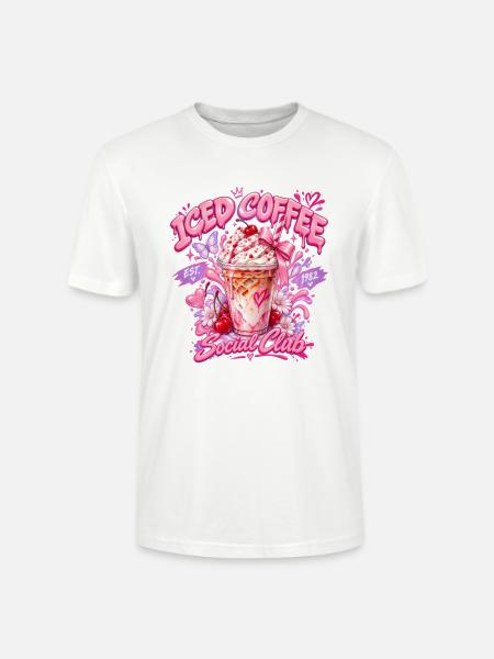 Pink Social Iced Coffee - Stanley/Stella Unisex Bio-T-Shirt CRAFTER - Weiß