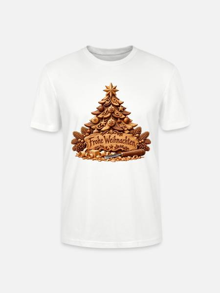 Weihnachtsgeschenk für Schreiner & Tischler - Stanley/Stella Unisex Bio-T-Shirt CRAFTER - Weiß