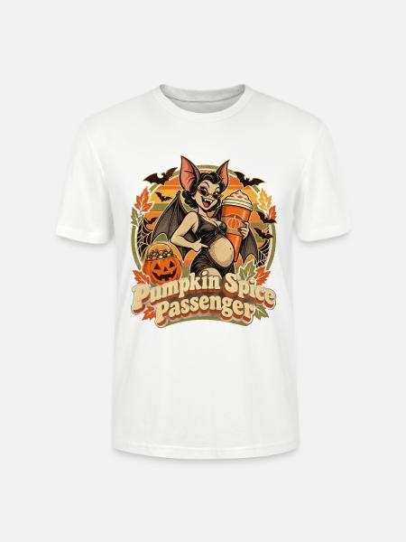 Halloween Schwangere Vampirfledermaus Pumpkin - Stanley/Stella Unisex Bio-T-Shirt CRAFTER - Weiß