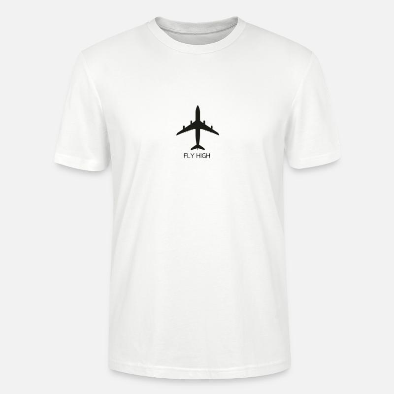 FlyHigh Plane Flugzeug Design - Stanley/Stella Unisex Bio-T-Shirt CRAFTER - Weiß
