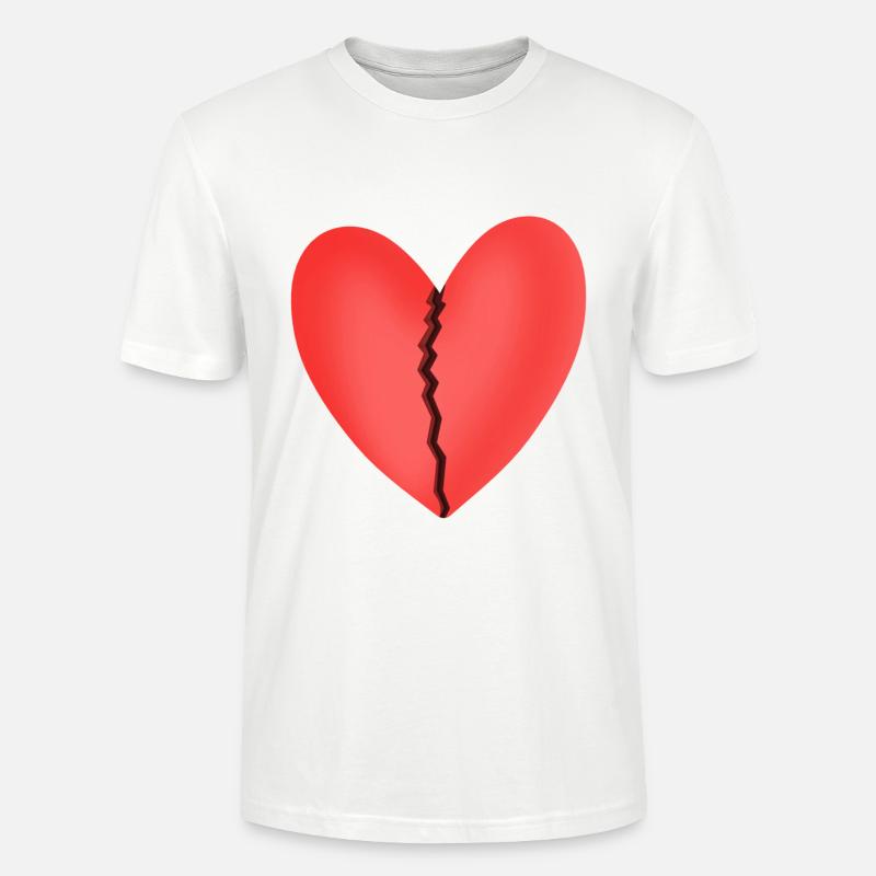 Gebrochenes Herz - Stanley/Stella Unisex Bio-T-Shirt CRAFTER - Weiß