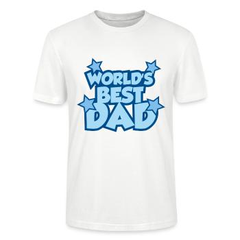 Meilleur papa du monde - T-shirt bio CRAFTER Stanley Stella Unisexe - blanc - Devant - Alina (178cm) & Michal (187cm)