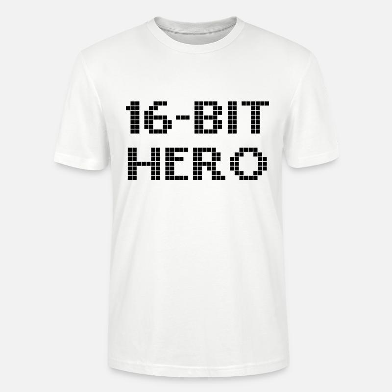 16-Bit Hero - schwarz - Stanley/Stella Unisex Bio-T-Shirt CRAFTER - Weiß
