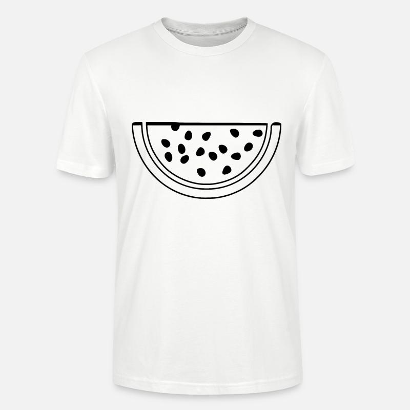 Melon pastèque - T-shirt bio CRAFTER Stanley Stella Unisexe - blanc