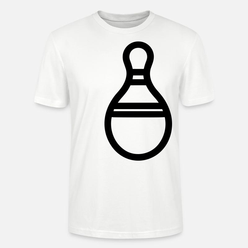 Quille de Bowling - T-shirt bio CRAFTER Stanley Stella Unisexe - blanc