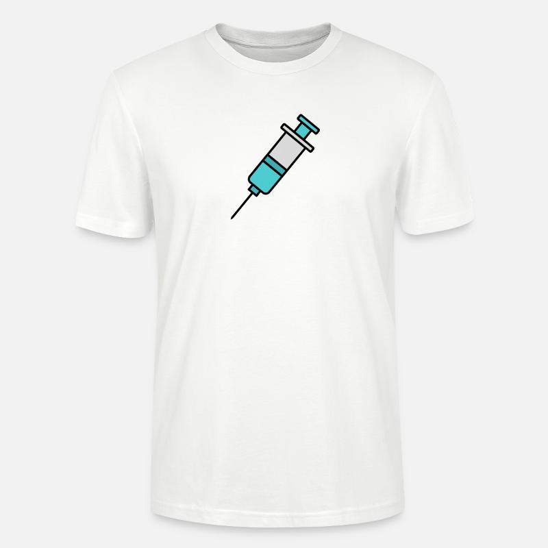 Spritze | Pro Impfung & Wissenschaft Statement - Stanley/Stella Unisex Bio-T-Shirt CRAFTER - Weiß