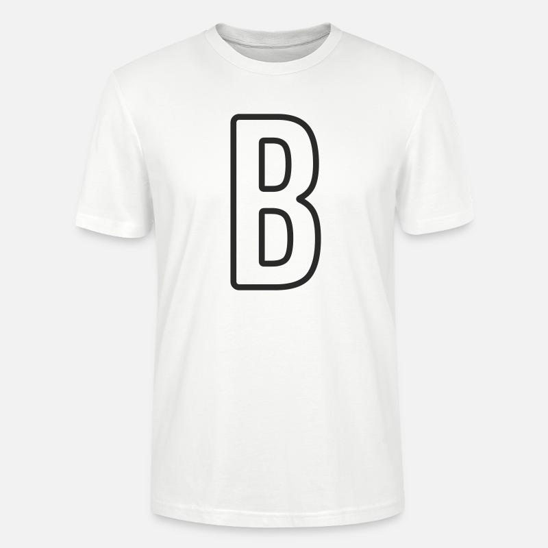 Buchstabe B Typodesign - Stanley/Stella Unisex Bio-T-Shirt CRAFTER - Weiß