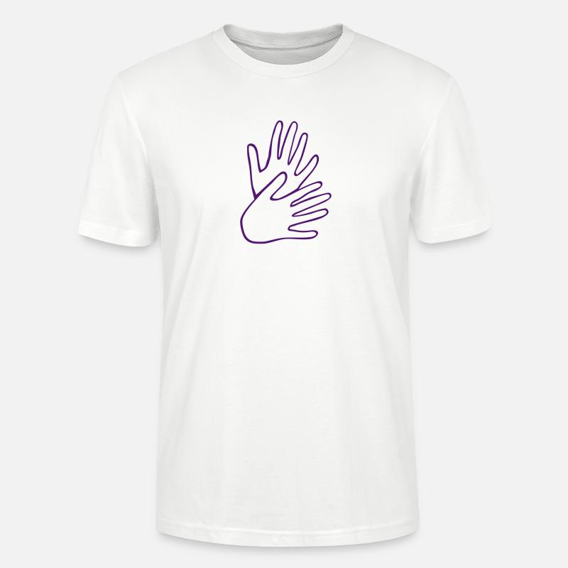 Langue des signes - T-shirt bio CRAFTER Stanley Stella Unisexe - blanc