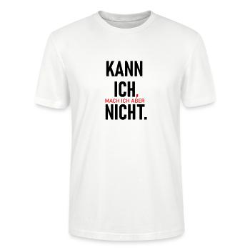 Kann ich nicht - Stanley/Stella Unisex Bio-T-Shirt CRAFTER - Weiß - Vorne - Alina (178cm) & Michal (187cm)