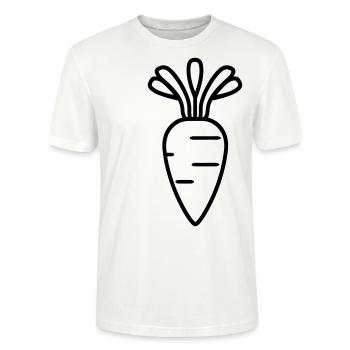 Carotte - T-shirt bio CRAFTER Stanley Stella Unisexe - blanc - Devant - Alina (178cm) & Michal (187cm)