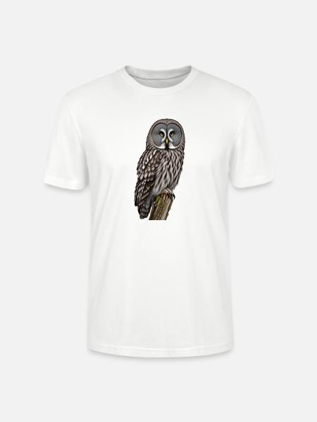 Bartkauz Eule - Stanley/Stella Unisex Bio-T-Shirt CRAFTER - Weiß