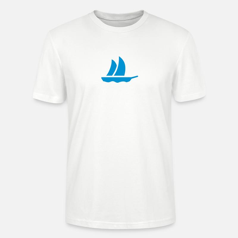 Segelboot / Sailboat (1c) - Stanley/Stella Unisex Bio-T-Shirt CRAFTER - Weiß