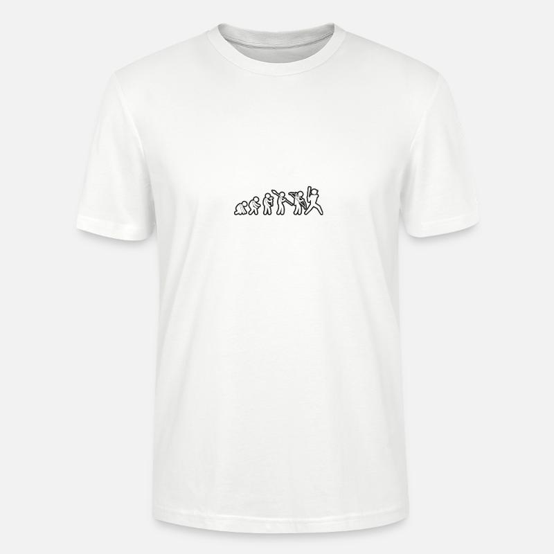 Evolution Baseball Player White Grunge - Stanley/Stella CRAFTER Unisex Organic T-Shirt - white