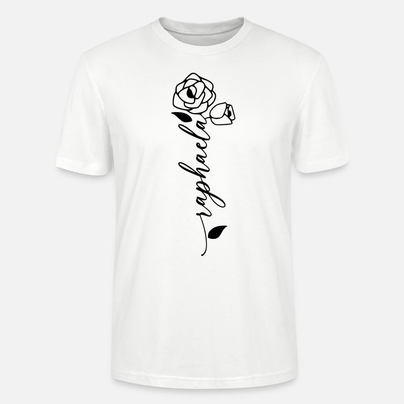 Raphaela Nom Prénom Nom Fleur - T-shirt bio CRAFTER Stanley Stella Unisexe - blanc