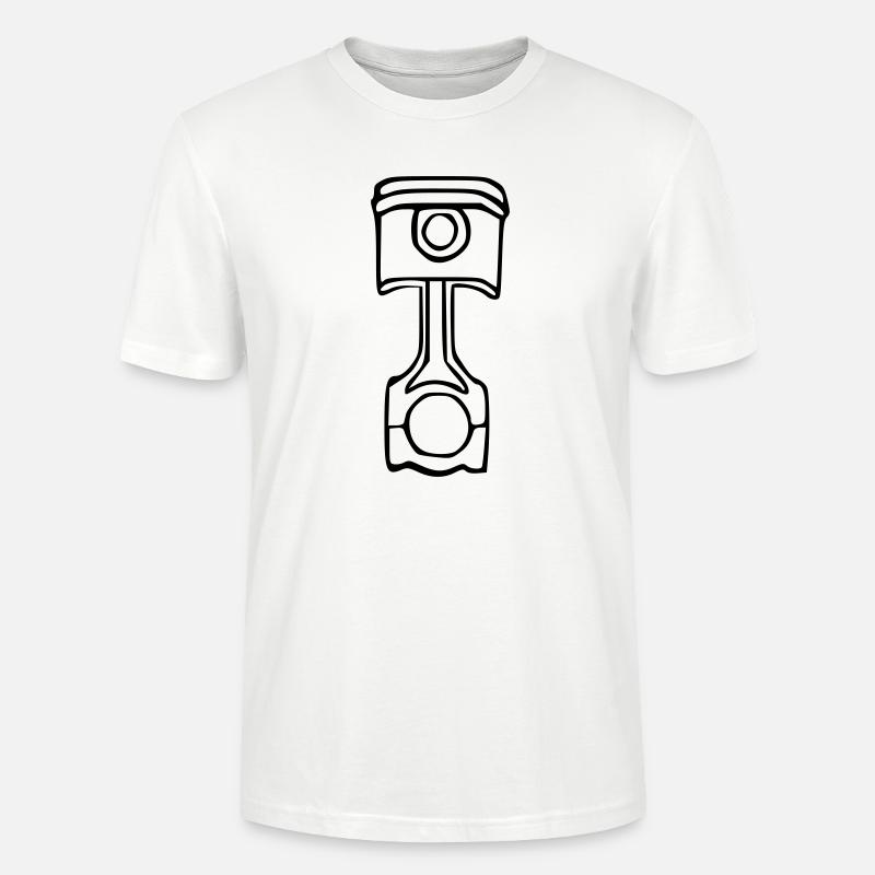 Kolben Pleuel Geschenk Geschenkidee - Stanley/Stella Unisex Bio-T-Shirt CRAFTER - Weiß