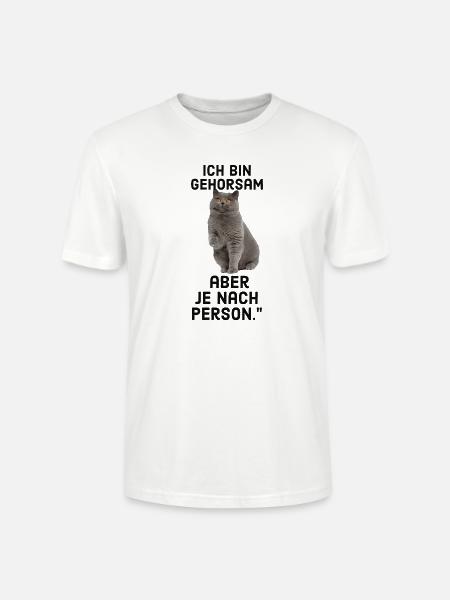 Lustiger katze mit Spruch - Stanley/Stella Unisex Bio-T-Shirt CRAFTER - Weiß