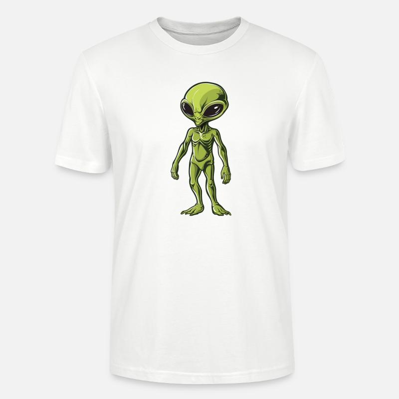 Kleiner Alien - Stanley/Stella Unisex Bio-T-Shirt CRAFTER - Weiß