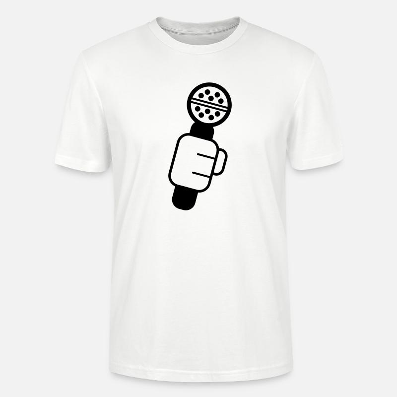 Microphone Check Microphone, Microphone, Mike, MC, Hi - Stanley/Stella CRAFTER Unisex Organic T-Shirt - white