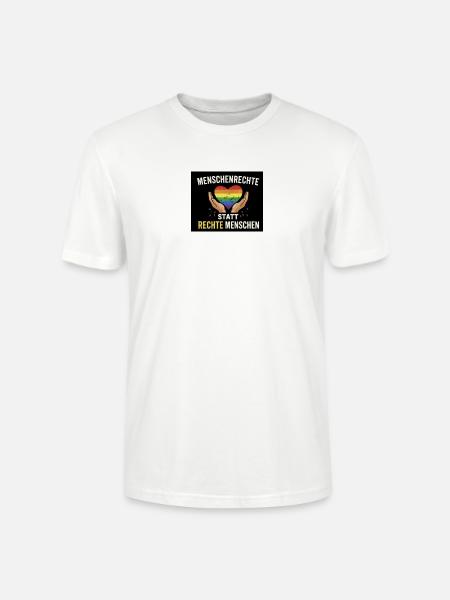 Human rights instead of right-wing people - Stanley/Stella CRAFTER Unisex Organic T-Shirt - white