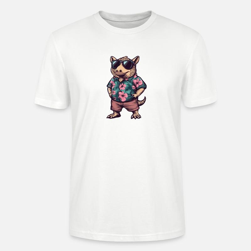 Armadillo Comic Holiday - Stanley/Stella CRAFTER Unisex Organic T-Shirt - white