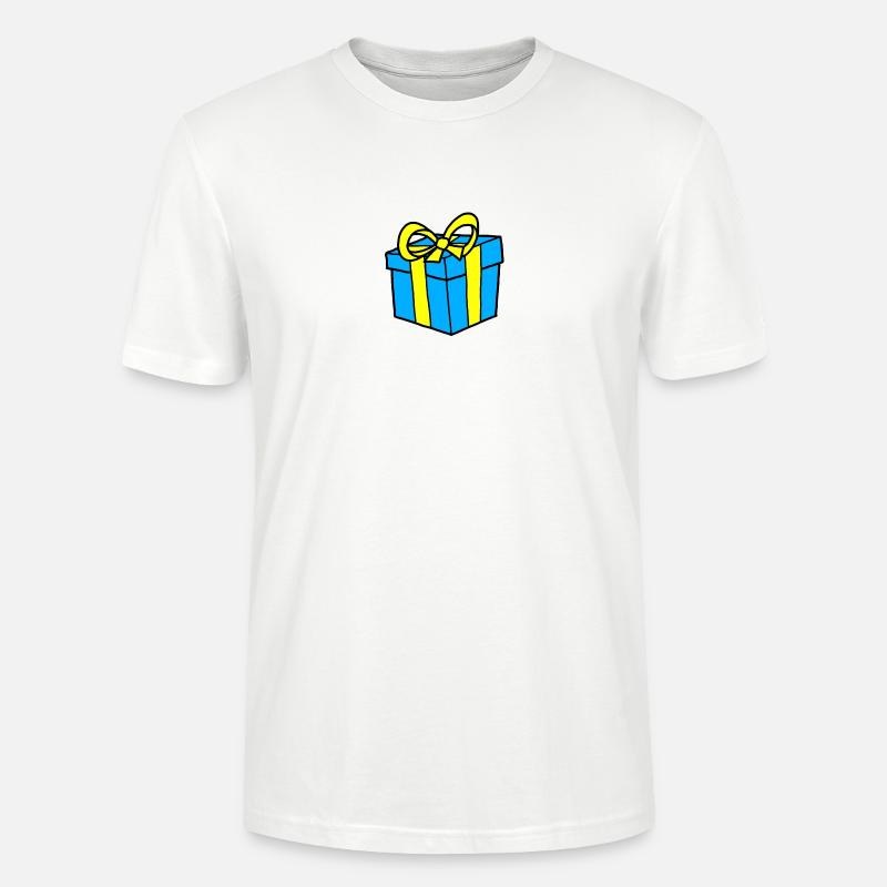 Gift Christmas Gift Gift Present Bow - Stanley/Stella CRAFTER Unisex Organic T-Shirt - white