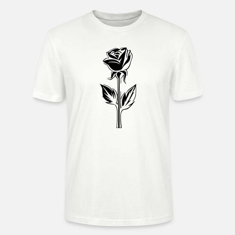 Conception simple de rose fleurie - T-shirt bio CRAFTER Stanley Stella Unisexe - blanc