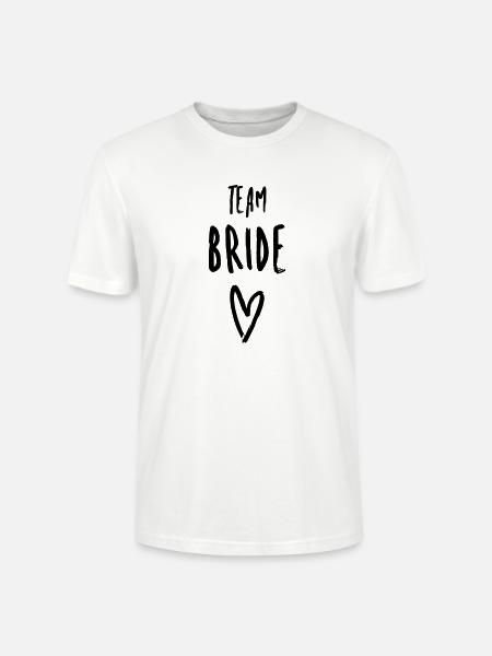 Team Bride Heart Bachelorette Party Bridal Shower - Stanley Stella CRAFTER unisex økologisk-T-shirt - hvid