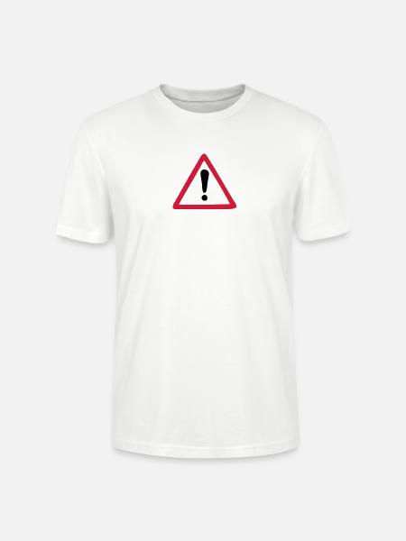 Warn Zeichen Warnung - Stanley/Stella Unisex Bio-T-Shirt CRAFTER - Weiß