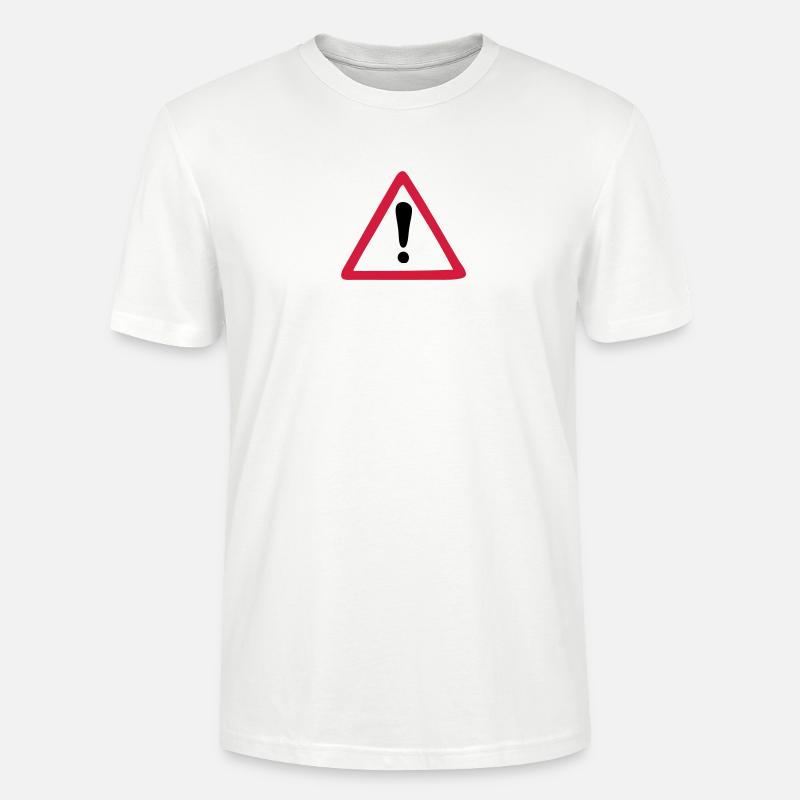 Warn Zeichen Warnung - Stanley/Stella Unisex Bio-T-Shirt CRAFTER - Weiß