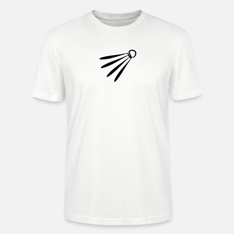 Abstract Badminton - Stanley/Stella Unisex Bio-T-Shirt CRAFTER - Weiß