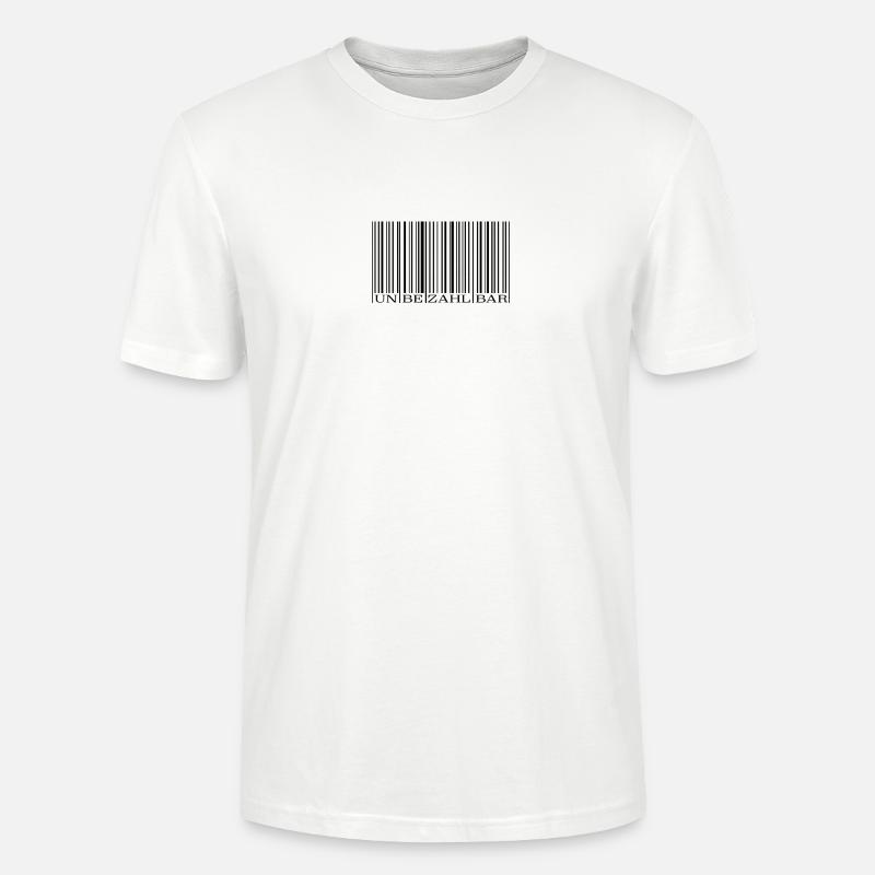 Strichcode Barcode - Stanley/Stella Unisex Bio-T-Shirt CRAFTER - Weiß