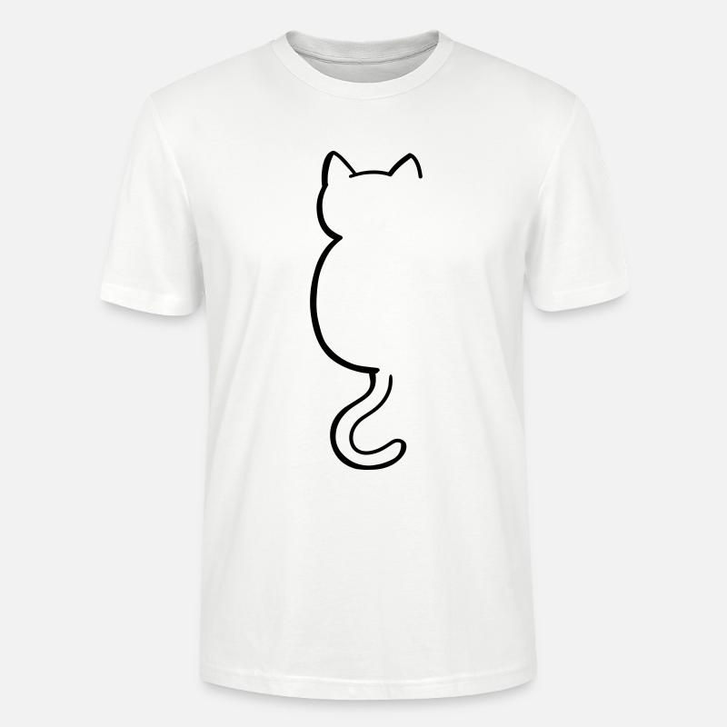 Katze Silouette - Stanley/Stella Unisex Bio-T-Shirt CRAFTER - Weiß