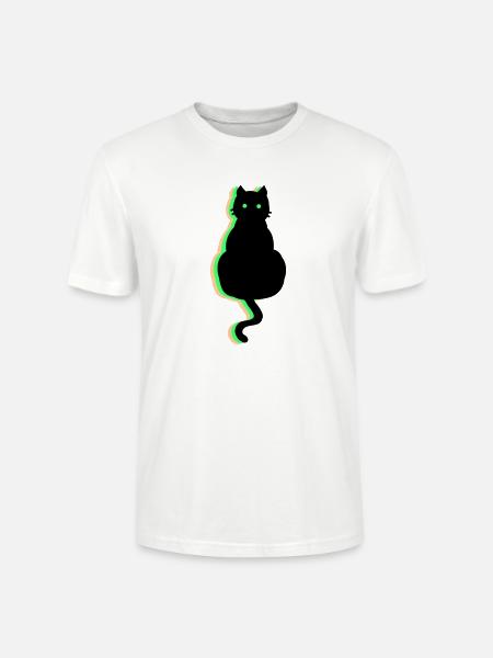 Chat néon - T-shirt bio CRAFTER Stanley Stella Unisexe - blanc