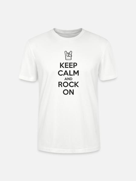 Reste calme et continue - T-shirt bio CRAFTER Stanley Stella Unisexe - blanc