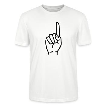 Doigt - T-shirt bio CRAFTER Stanley Stella Unisexe - blanc - Devant - Alina (178cm) & Michal (187cm)